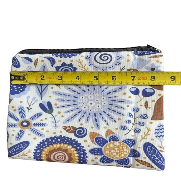 Earth Tones Floral Zip Close Cosmetic Bag - Picture 7 of 8